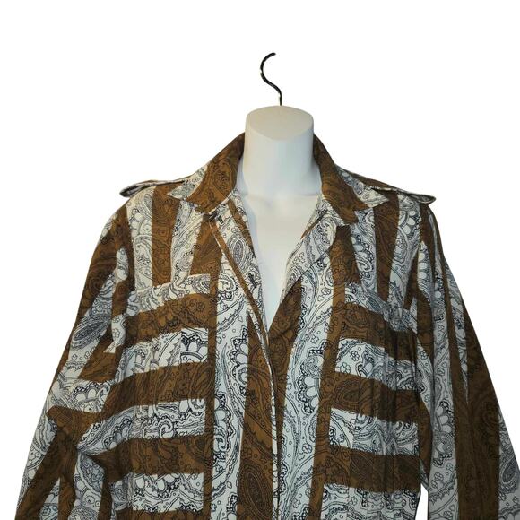 Vtg Marina de Rosa Women M Silk Blend Dress Paisley Acadamia Career Lightweight - Picture 5 of 16